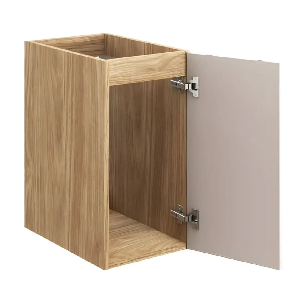 Mobiletto da bagno YOKA – Beige e rovere chiaro – 1 porta