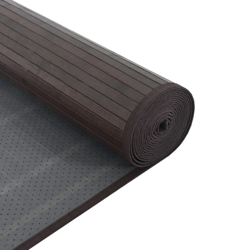 Tappeto del soggiorno | Tappeto Rettangolare Marrone Scuro 70x200 cm in Bamb¨´