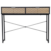 Tavolino con 2 cassetti ¨C Minimal ¨C nero e rovere