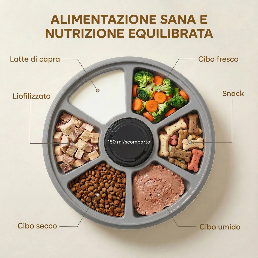 Distributore Automatico Cibo per Gatti e Cani con Timer e Display LED ¨C zephmum ¨C per Cibo Secco e Umido