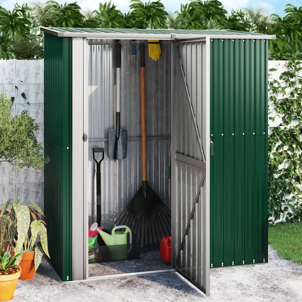 Capanno per Biciclette Verde 180,5x97x209,5 cm Acciaio Zincato cod mxl 65795