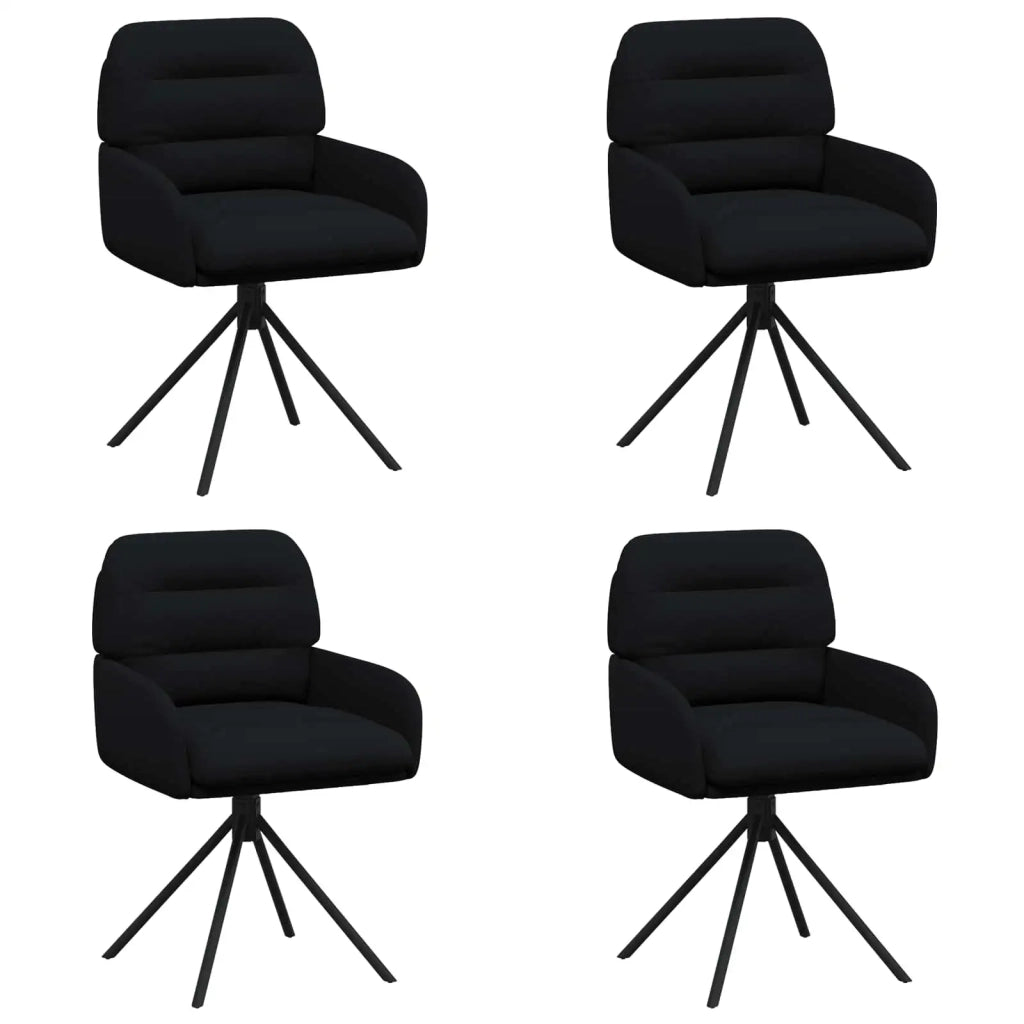 Sedie da pranzo girevoli 4 pz Similpelle Nero 59 x 59,5 x 90 cm 3428257