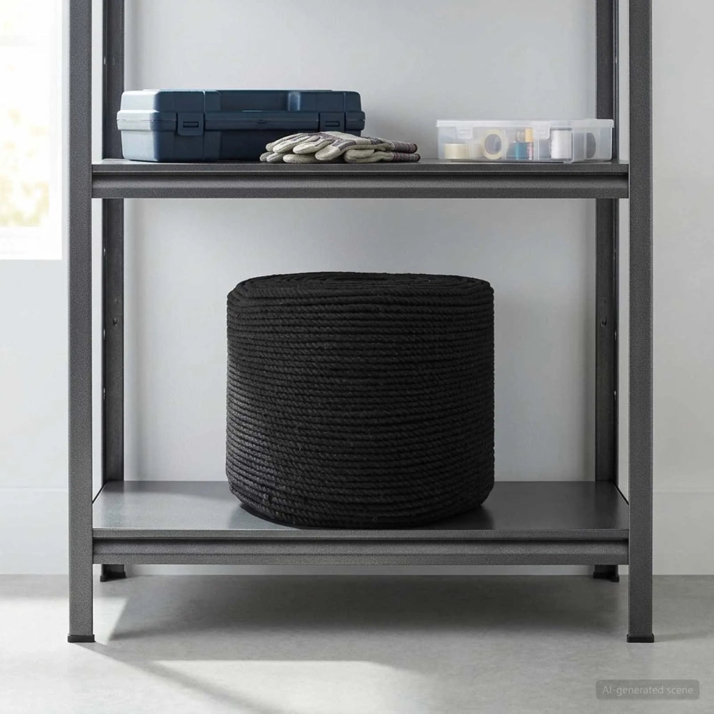 Corda di Cotone 8 mm 50 m Nero 100% Cotone 42011805