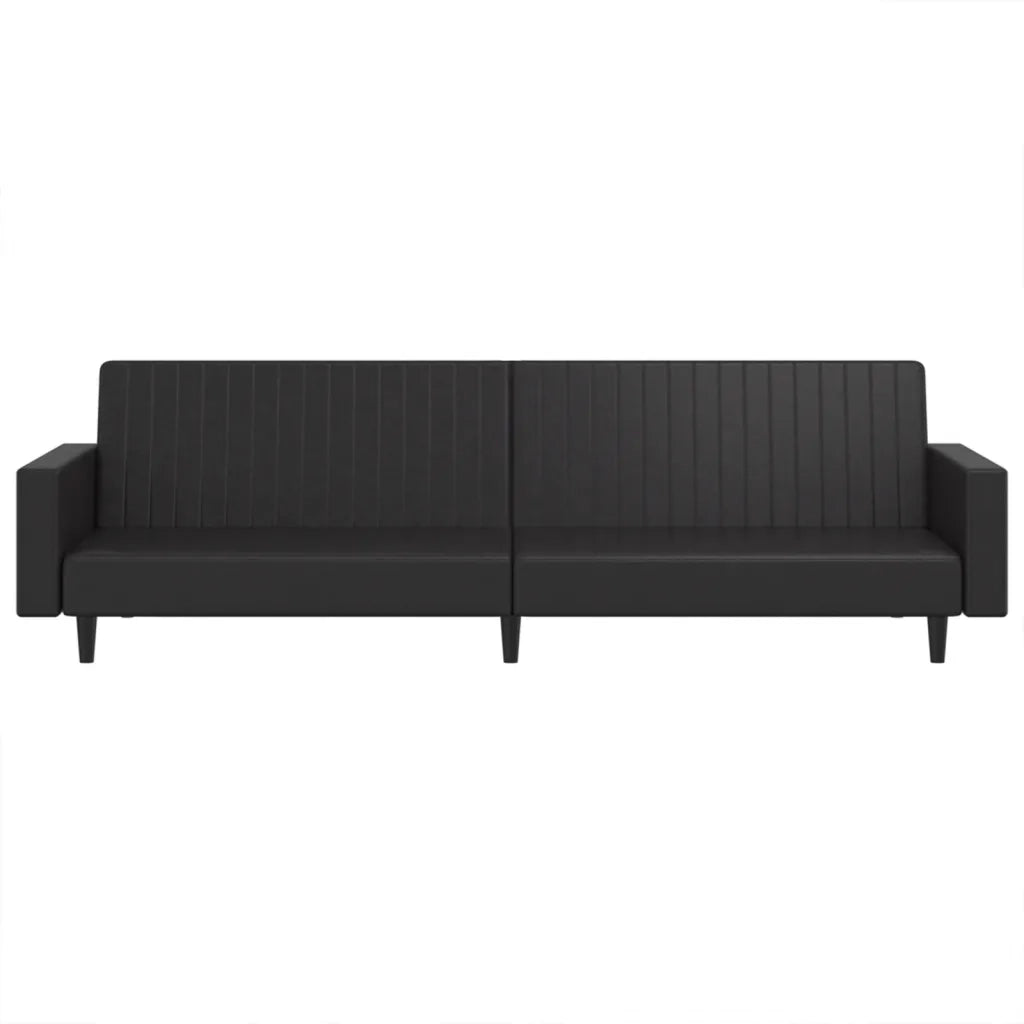 Divano letto | Sof¨¤ letto | Letto singolo a 2 Posti Nero in Similpelle