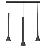 Lampada sospesa a barra Mazzo 3xGU10 nera Luminex