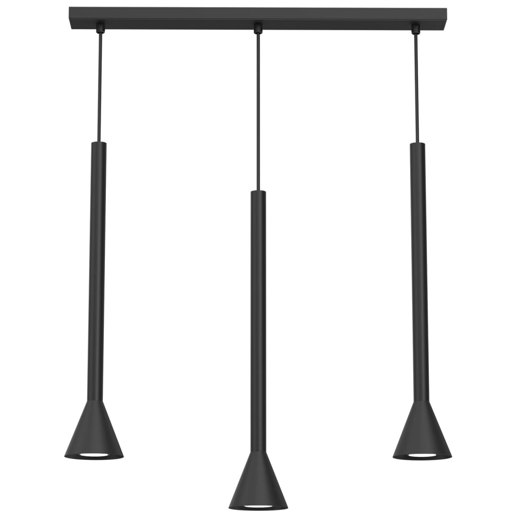 Lampada sospesa a barra Mazzo 3xGU10 nera Luminex