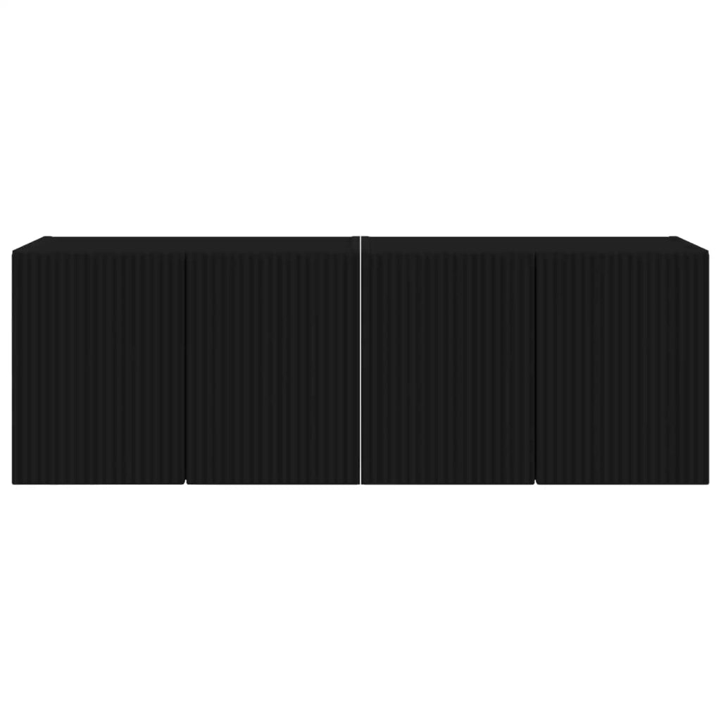 Mobile TV da parete 2 pcs Nero 59,5 x 31 x 40 cm 892332