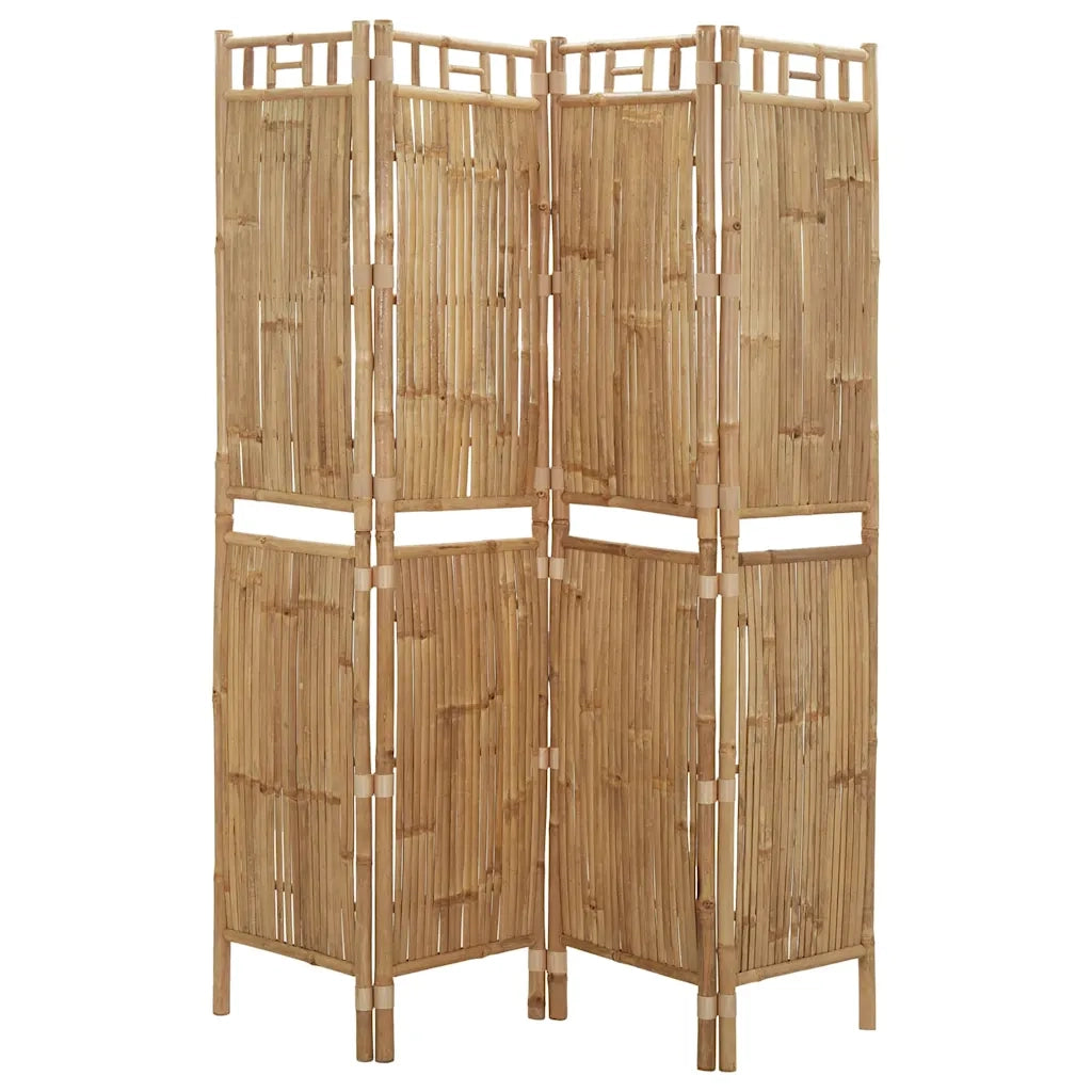 Paravento a 4 Pannelli in Bambù 160x180 cm 341749