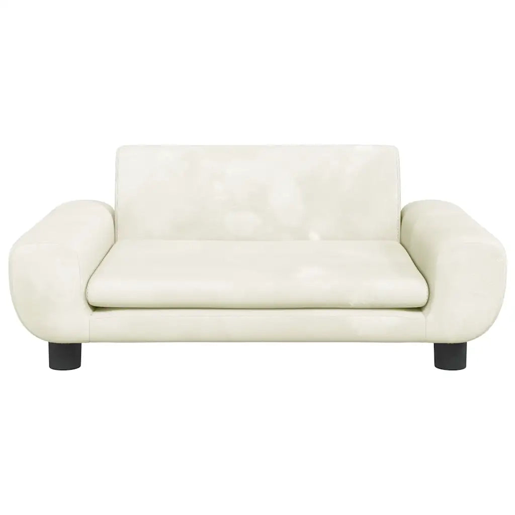 Divano per Bambini-Sofa-Divanetto Crema 70x45x33 cm in Velluto