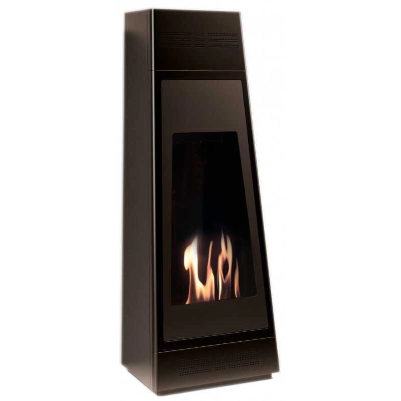Biocamino pavimento Tokyo Nero 3 kW – vetro frontale, capacity 2 L, struttura alta 123 cm – Tecno Air System