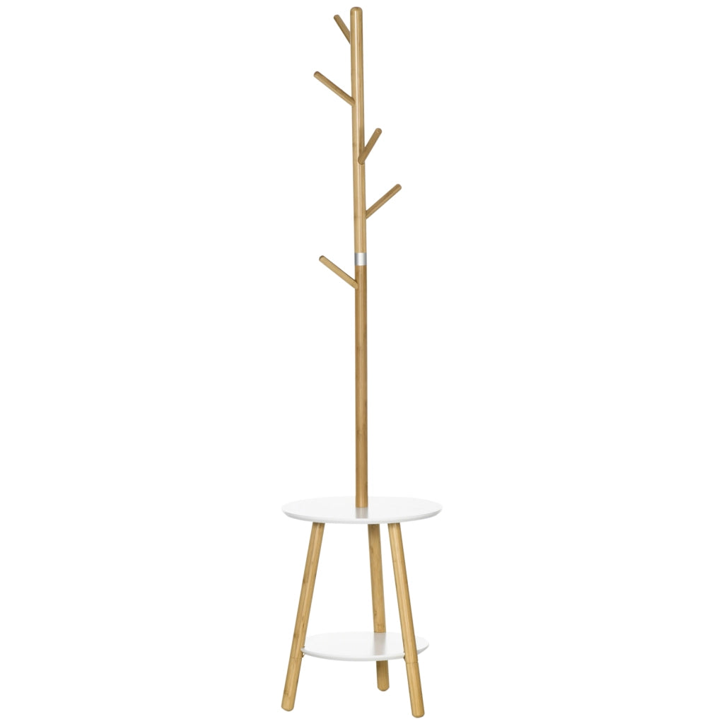 Appendiabiti con scaffale ¨C Minimal ¨C in bamb¨´ 39.5x39.5x171 cm