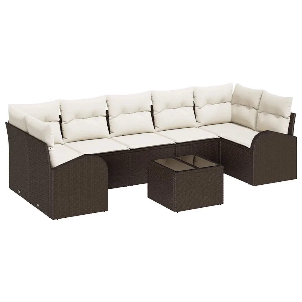 Set Divano da Giardino Marrone 55 x 55 x 37 cm polyrattan 3345958