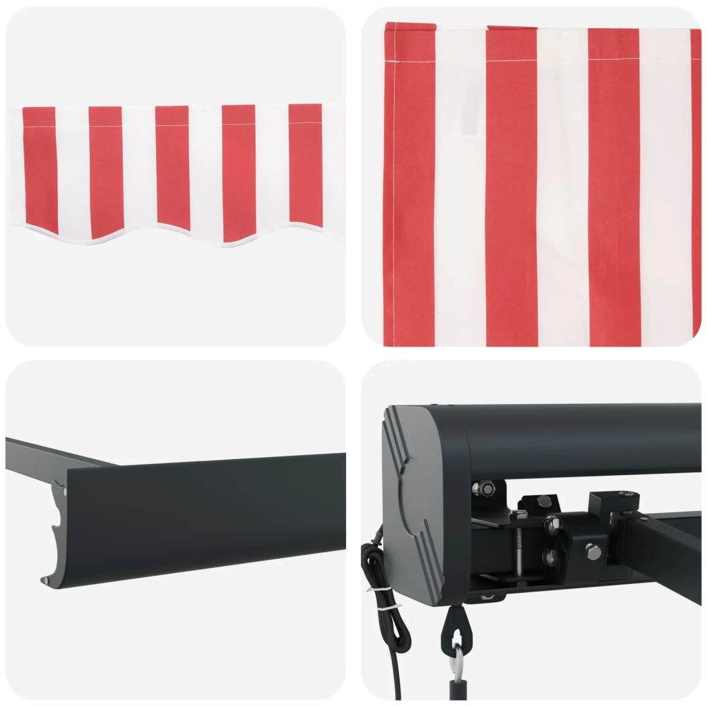 Tenda da Sole Rosso e Bianco 350 x 250 x 165 cm 3330282
