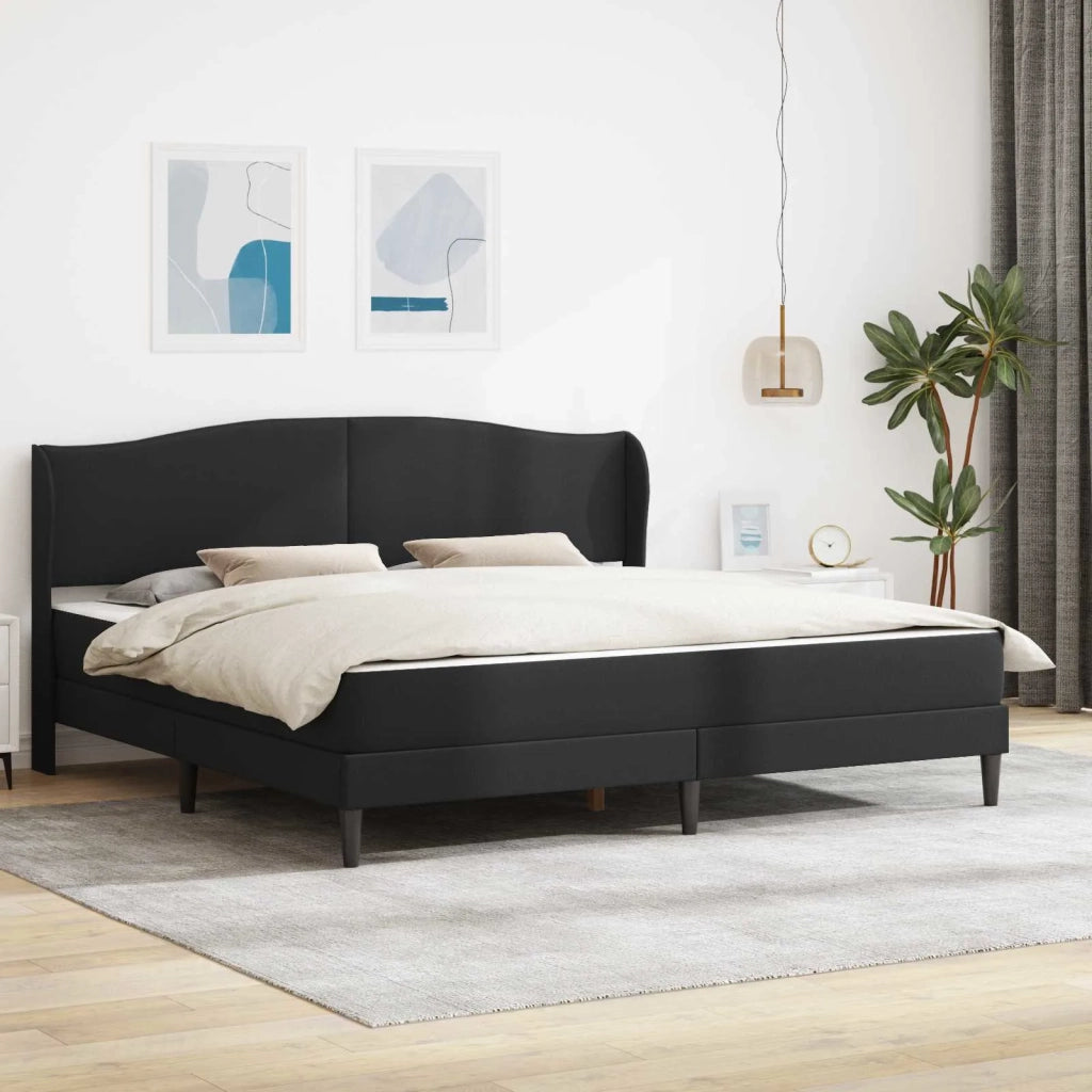 Struttura del letto con testiera Nero 180 x 200 cm Similpelle 3415272