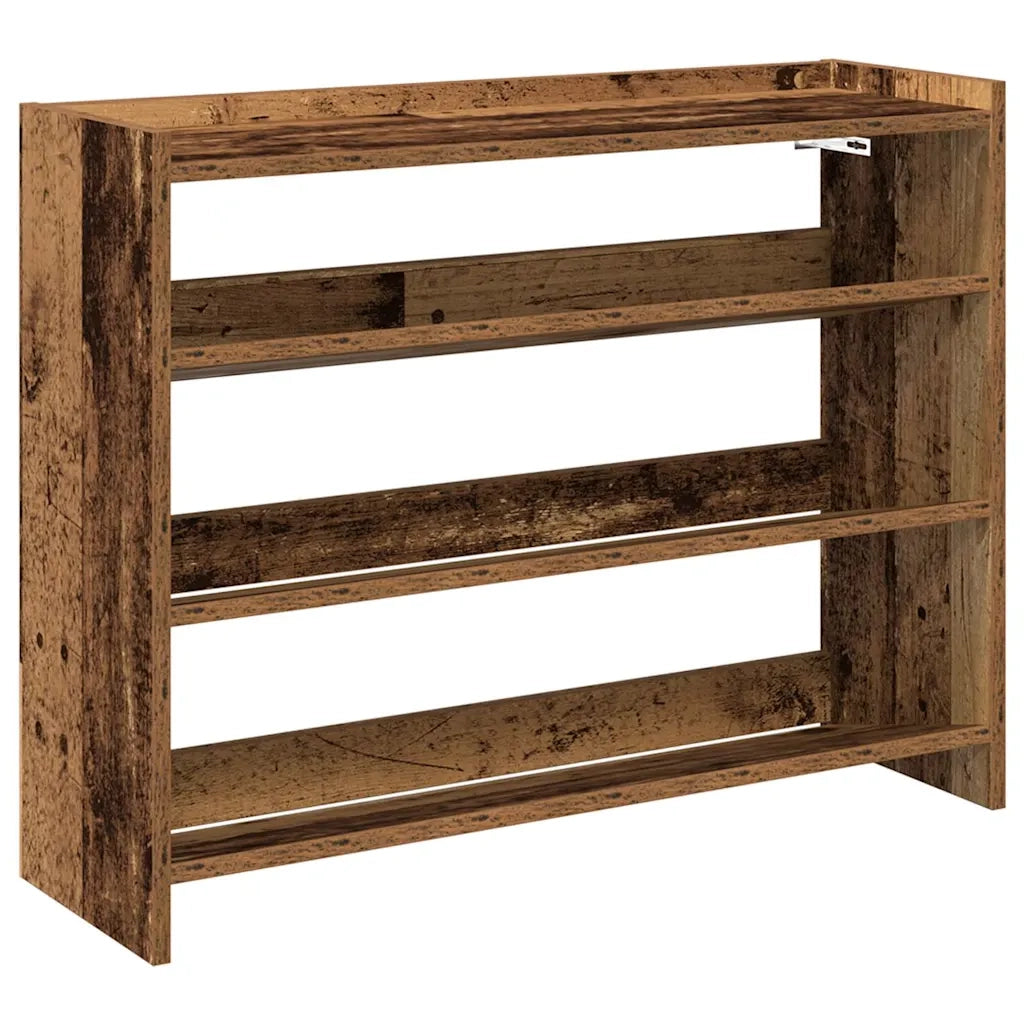 Scarpiera | Mobile per scarpe Legno Antico 80x25x62 cm in Legno Multistrato