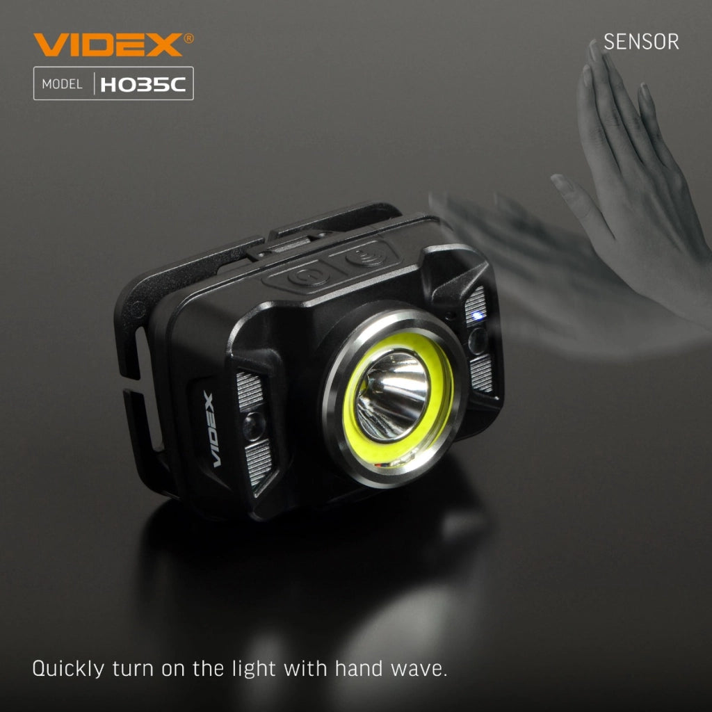 Lampada frontale Videx VLF-H035C 410lm 23h IP65 USB-C