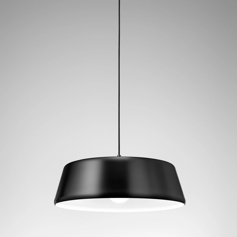 Lampada a Sospensione Blanca S/P - Design Moderno in Alluminio Nero Opaco, Attacco E27 Max 60W, Ideale per Ambienti Interni - Gealuce