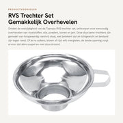 Trechter RVS per cucina - Grande - con setola - per liquidi - leggero e resistente