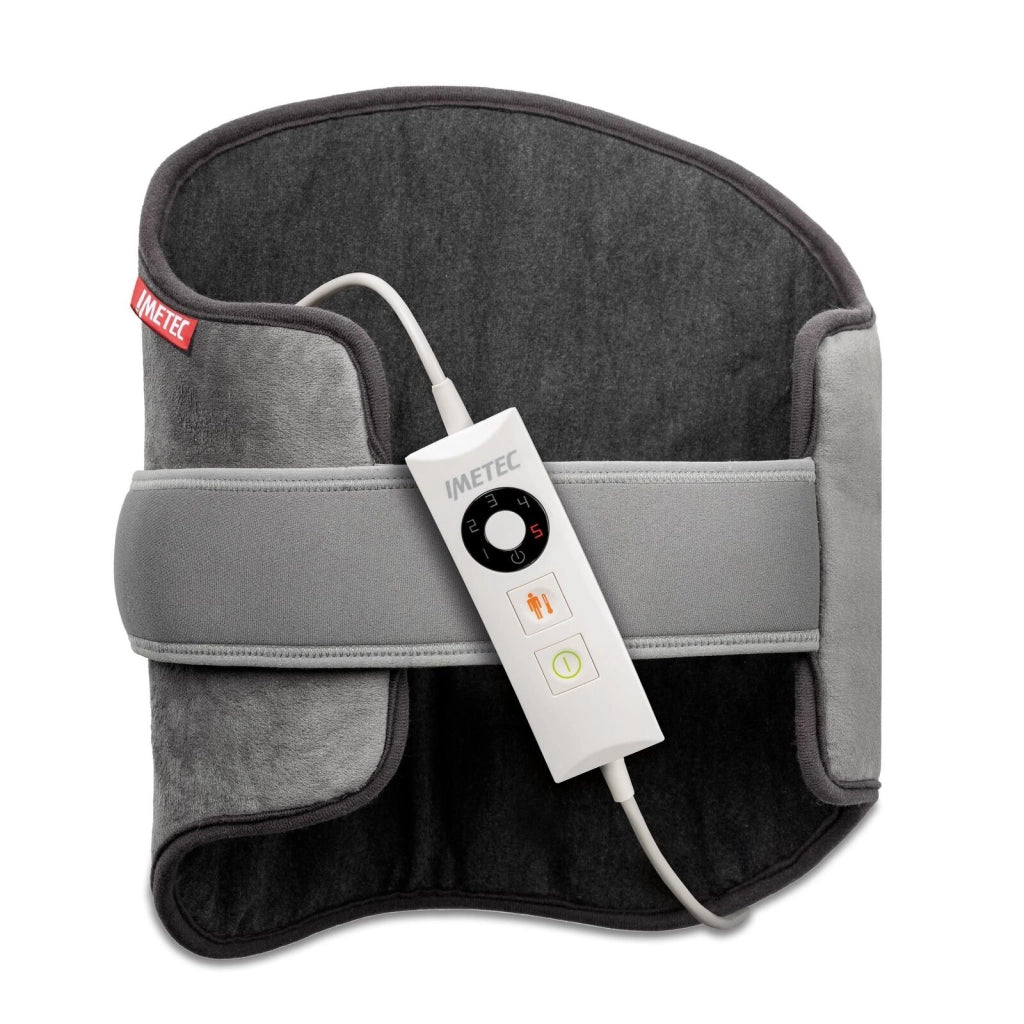 Imetec 16963 Intellisense Lumbar Termoforo Lombare 5 Temperature Fascia Elastica Electro Block Lavabile 61x38 cm