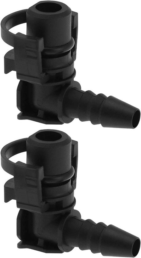 Componente di connessione per slang di riscaldamento - Gasklephuis - Vauxhall Mokka - Chevrolet Cruze - OE 55354565 - 36,5 x 30,1 mm - nero - 2 pezzi