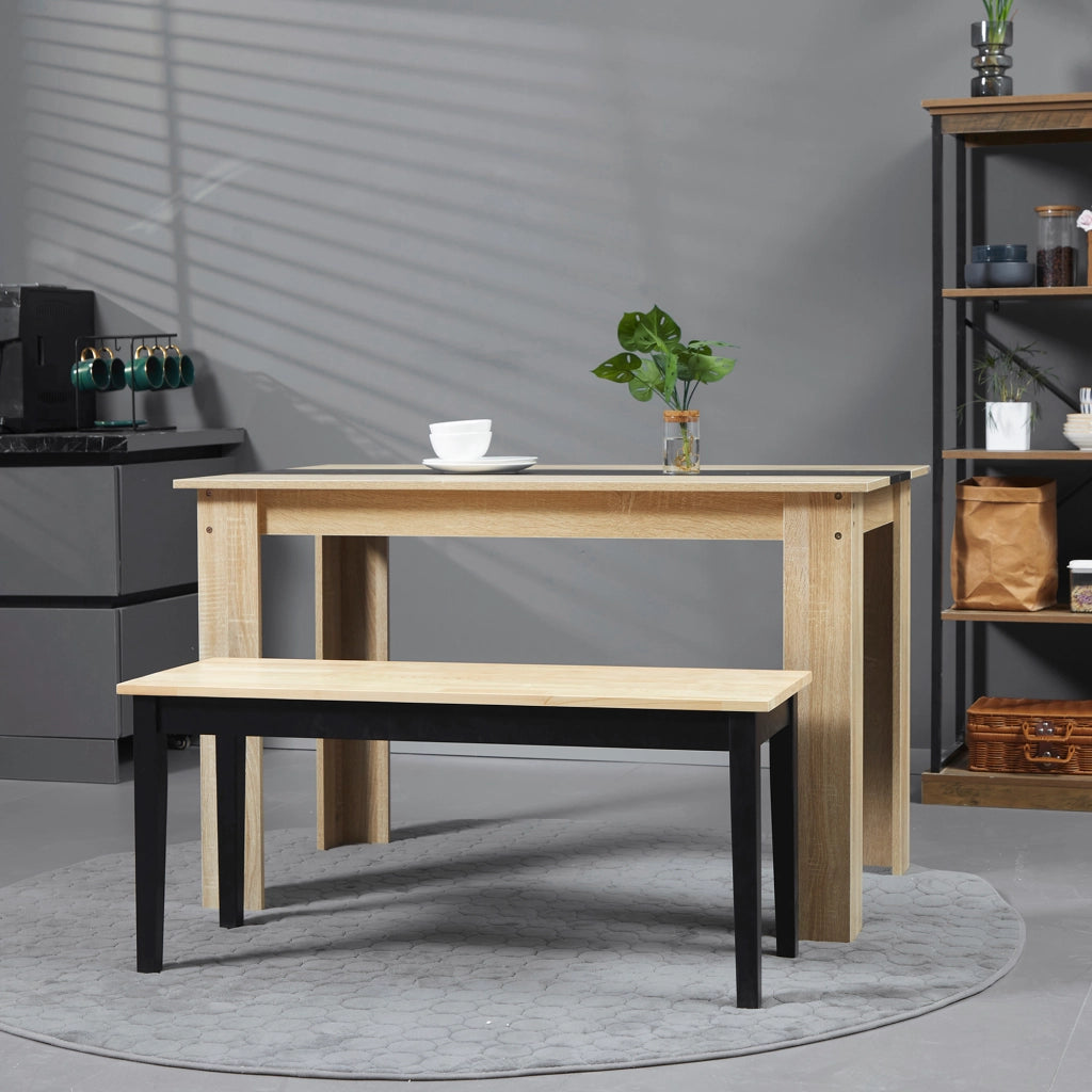 Divano a 2 posti in legno massello ¨C Minimal ¨C Naturale e Nero
