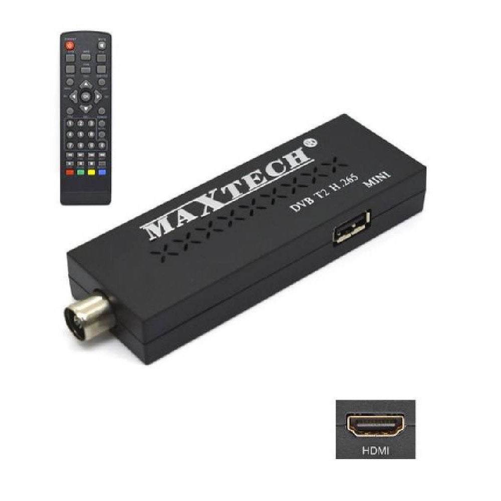 Trade Shop - Mini Ricevitore Decoder Digitale Terrestre Dvb-t2 H265 10 Bit Hdmi Usb Dg-t0ss -
