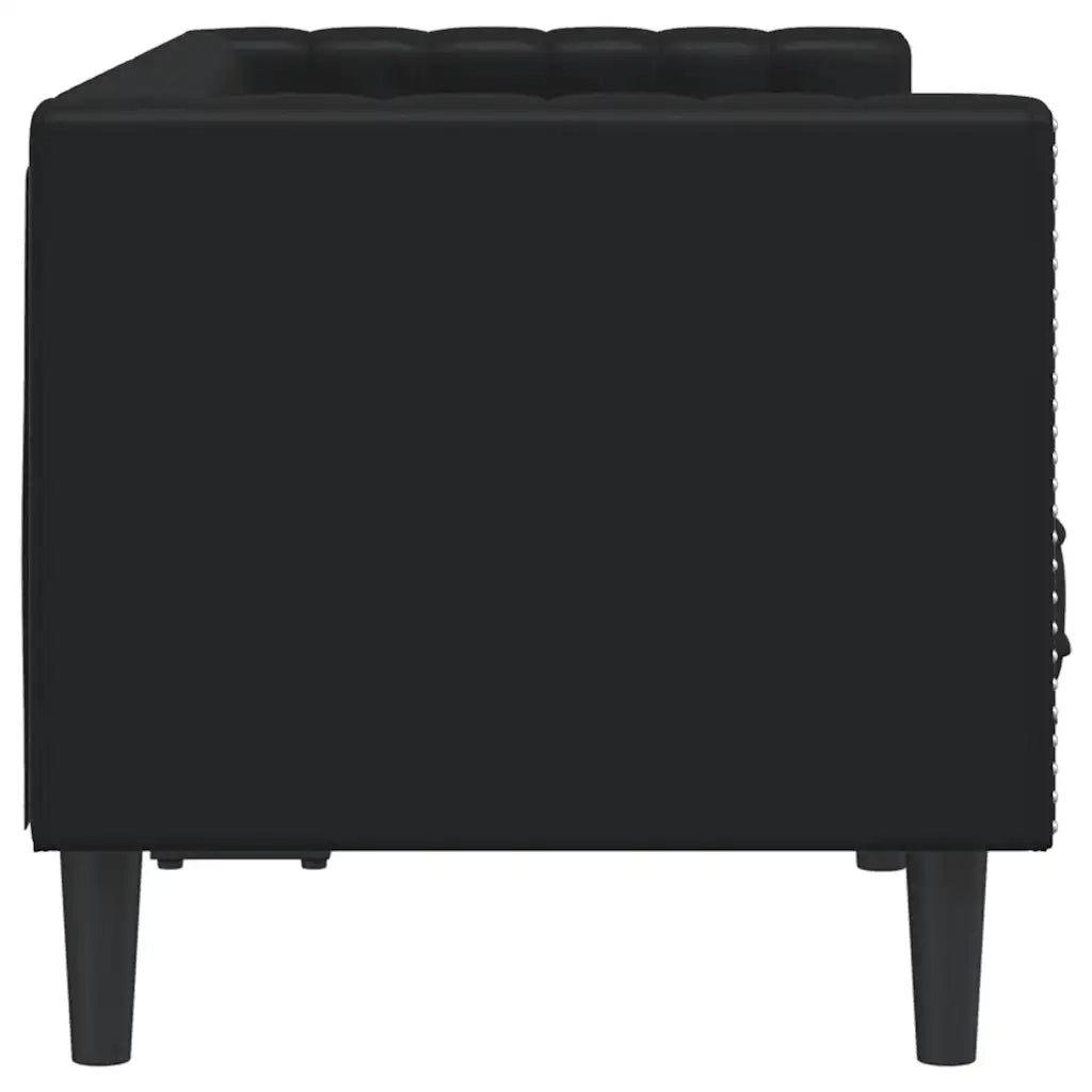 Divano | Divano da soggiorno | Sofa Chesterfield Nero in Similpelle