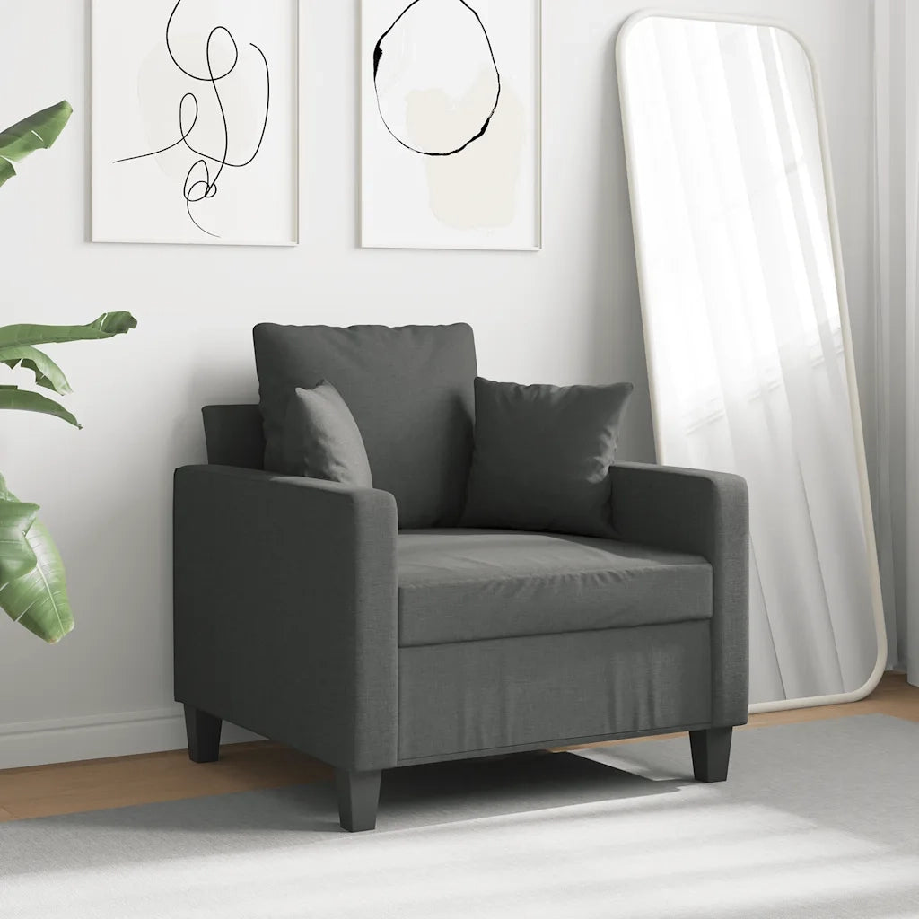 Poltrona | Sedia Relax Grigio Scuro 60 cm in Tessuto