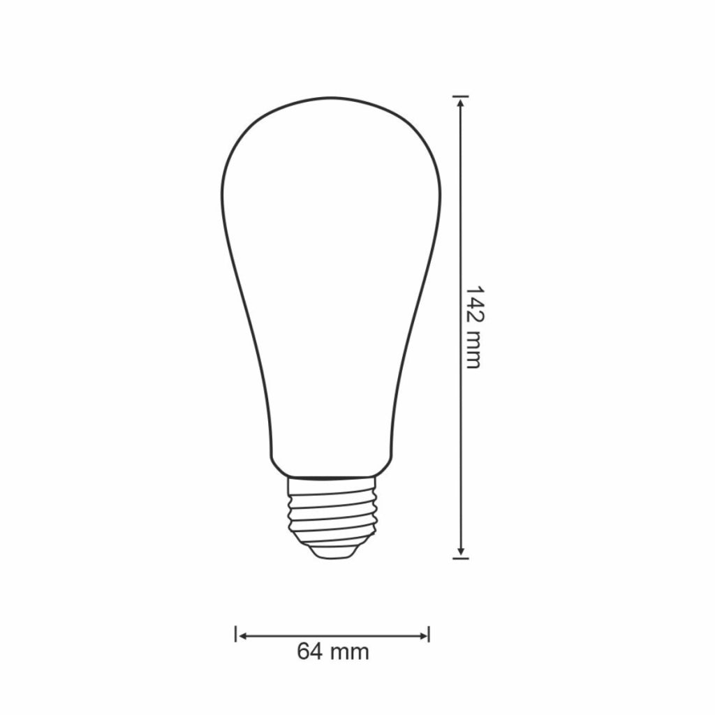 Lampadina LED Filament ST64 E27 WiFi Tuya 5,5W Polux