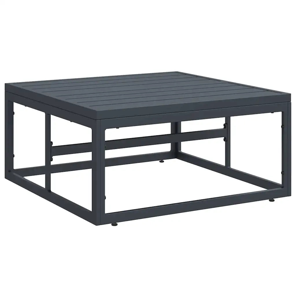 Set Divano da Giardino con cuscino 13 pcs Nero Acciaio