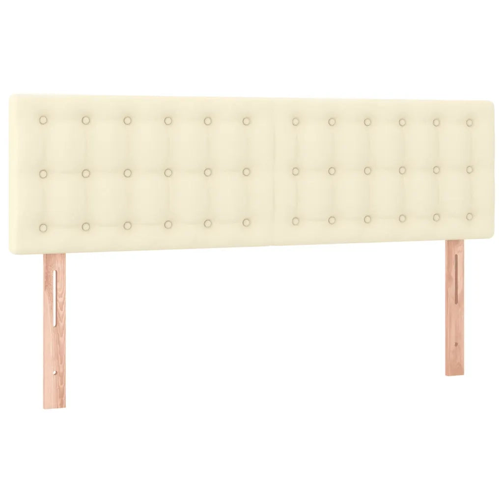 Giroletto a Molle con Materasso e LED Crema 140x190 cm 3134221
