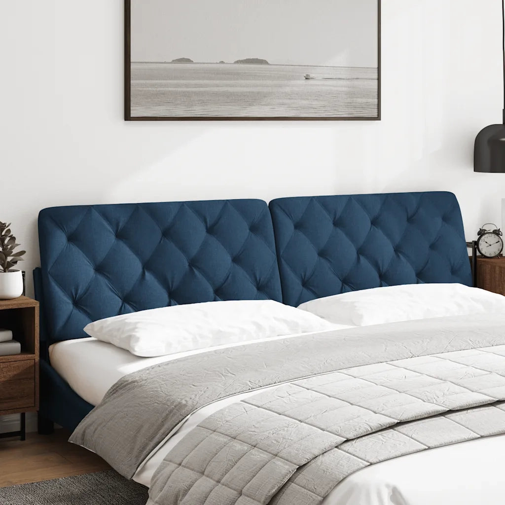 Cuscino Testiera Blu 200 cm in Tessuto 4019246