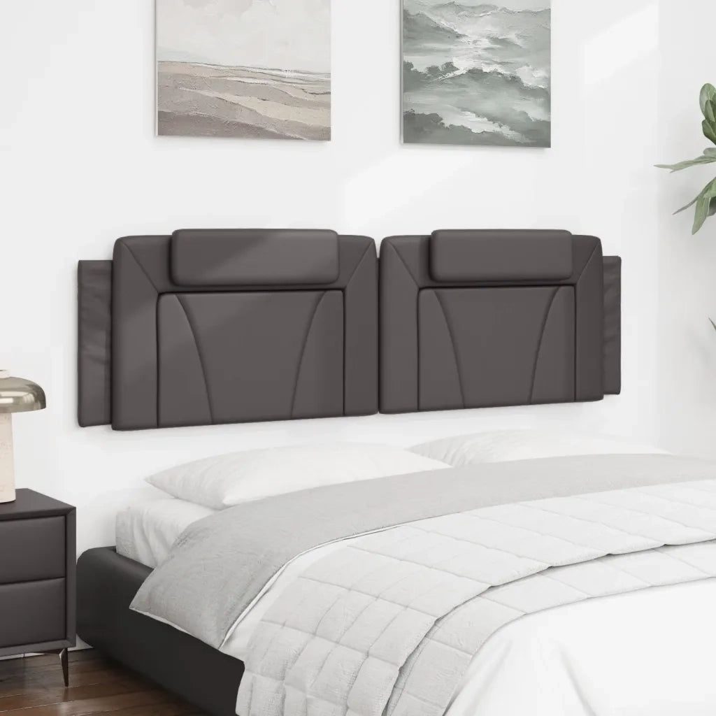 Cuscino Testiera Viana Grigio 180 cm in Similpelle 374807