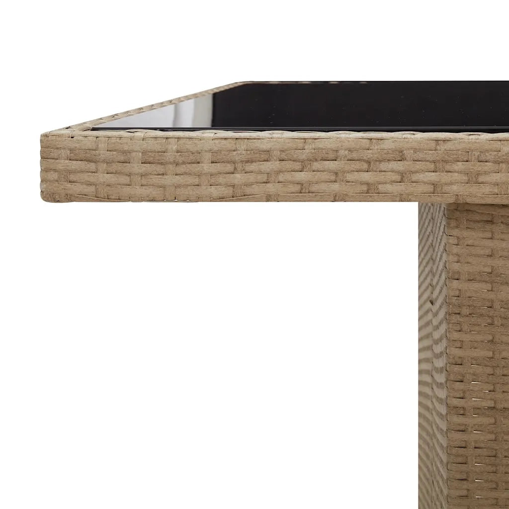 Set da Bistrò da Giardino 9 pz con Cuscini Beige in Polyrattan 3277299