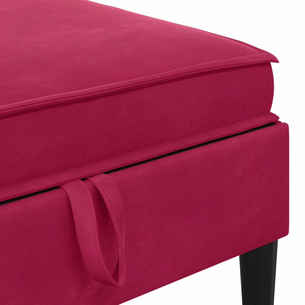 Set di mobili per il soggiorno 5 pcs Rosso Vino Velluto 3413751