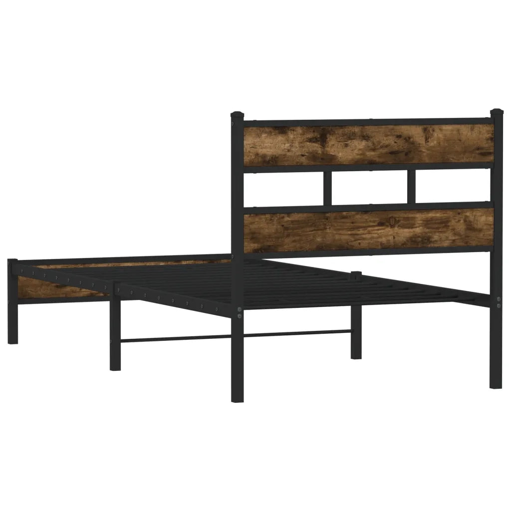 Letto singolo | Letto per adulti | Giroletto senza Materasso con Testiera Rovere Sonoma 80x200 cm