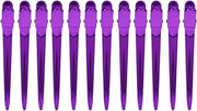 Spine per capelli - 12 pezzi di clip per parrucchiere con manico a becco di anatra (viola)