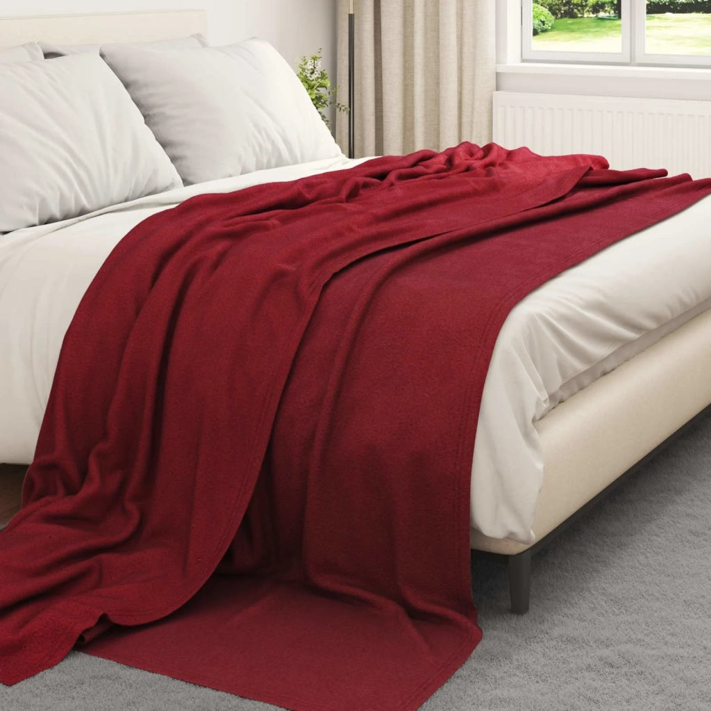 Coperte da Pile 24 pcs Rosso Bordeaux 240 x 220 cm Panno