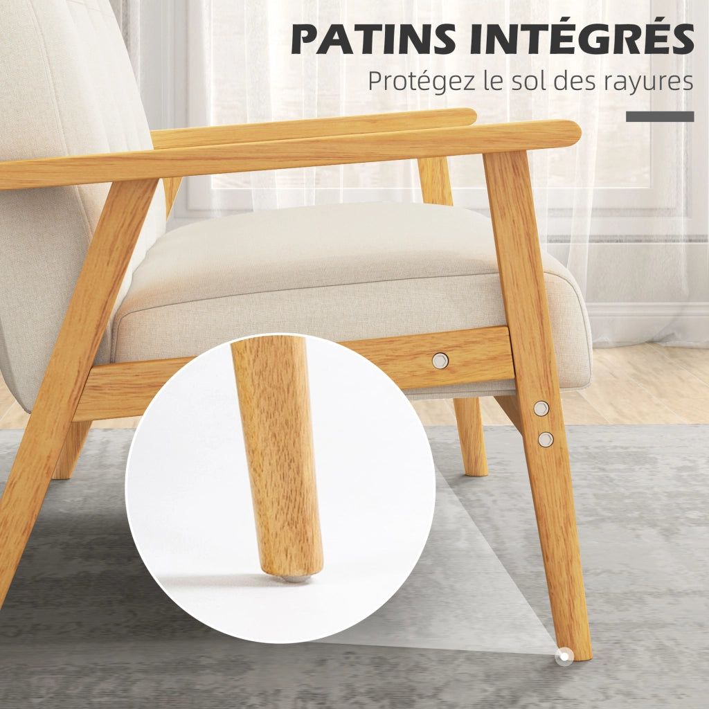 Divano 2 posti ¨C Zephmum ¨C Tessuto beige 115 cm