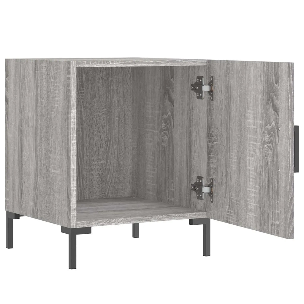 Set di 2 Comodini | Armadio da Notte | Mobiletto da notte Grigio Sonoma 40x40x50 cm in Legno Multistrato