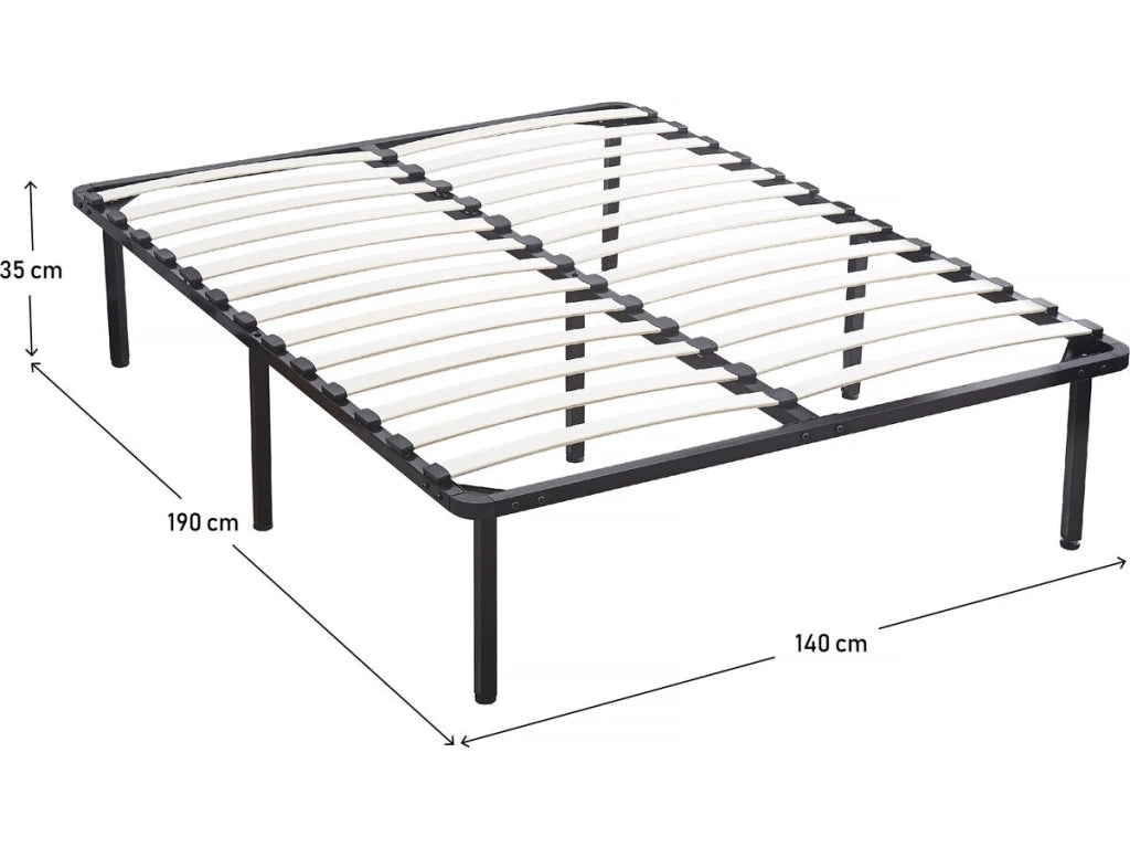 Rete a doghe + piedini per materasso - 140 x 190 cm - 26 doghe