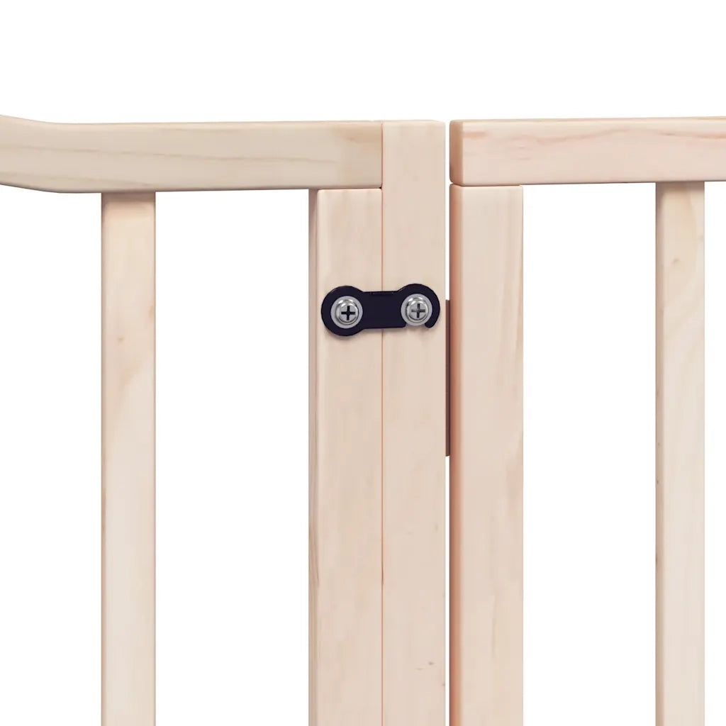Cancello per Cani Pieghevole 6 Pannelli 480 cm Legno di Pioppo CFW8942519