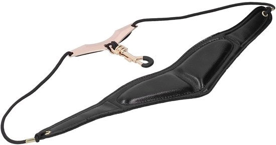 Cinturone per Sassofono Adattabile - Nero Pelle PU - Duraturo - Cinturino per Spalla - Cinturino Rivestito con Piuma - Dispositivo di Supporto per la Collo - Cinturino per Sassofono
