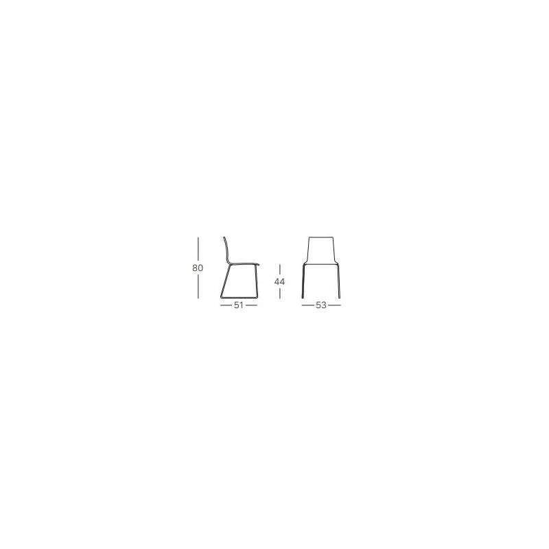 ALICE a slitta set da 2 MADE IN ITALY SCAB DESIGN - Antracite 81