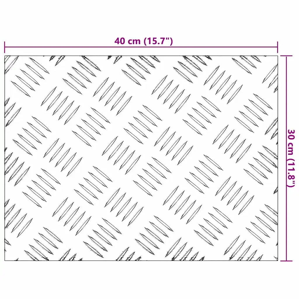 Gradini per Scale 4 pz | Tappetini per scale autoadesivi Argento 40 x 30 cm Alluminio