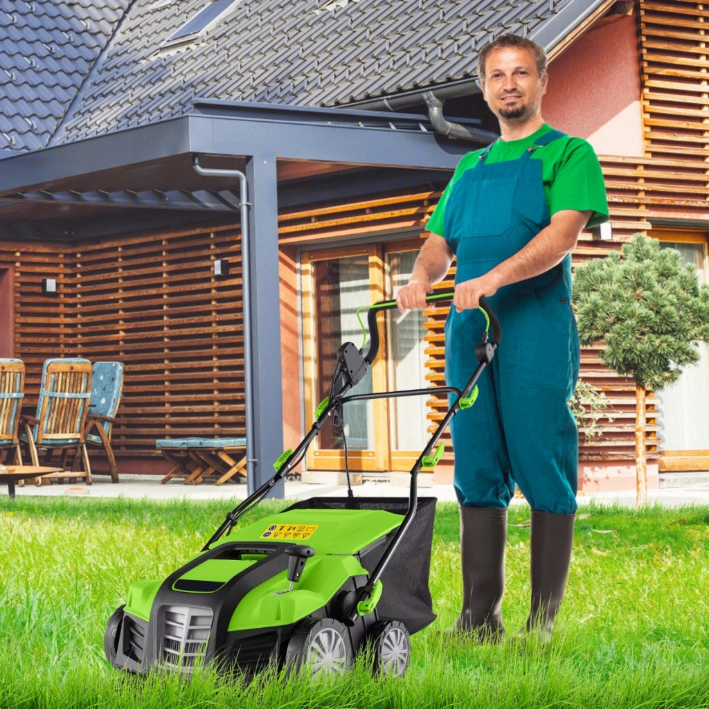 Sarchiatore con regolazione dell'altezza a 3 posizioni e della profondit¨¤ a 5 posizioni, Decespugliatore elettrico Verde-Attrezzi da giardino