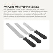 Set di spatole per torte professionale in acciaio inox - 3 pezzi