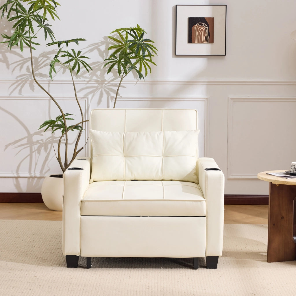 Sofa letto estraibile 3 in 1 - Zephmum- Con porta bevande e USB