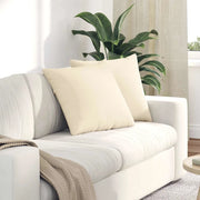 Cuscini da Divano 2 pcs Crema 50 x 50 cm Tessuto in Cords 42013991