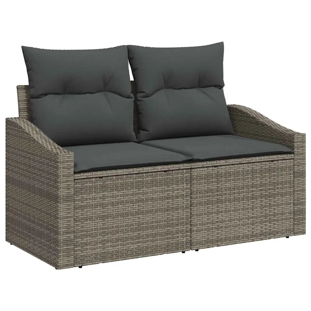 Set Divano da Giardino 6 pcs Grigio polyrattan